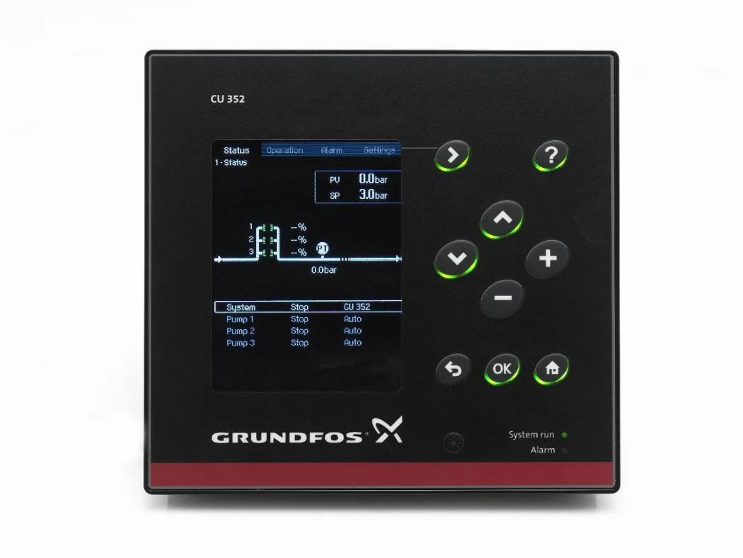 Grundfos CU 352 · 泵站操作屏