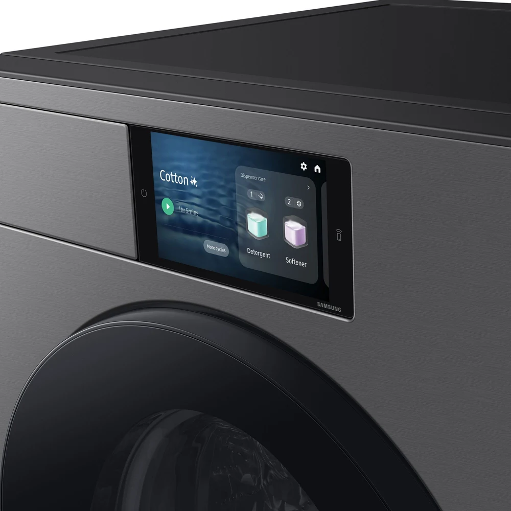Samsung Bespoke AI washing machine · 洗衣机操作屏