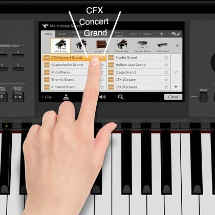 Yamaha Clavinova CVP-809 · 数码钢琴控制屏